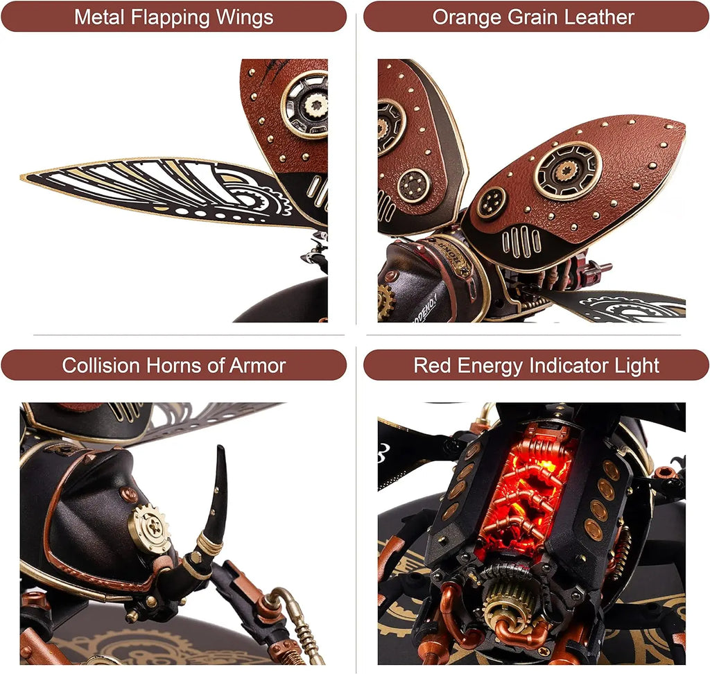 CowLost | fencing-barriers-robotime-rokr-rhinoceros-beetle-mechanical-3d-puzzle-model-kit |4