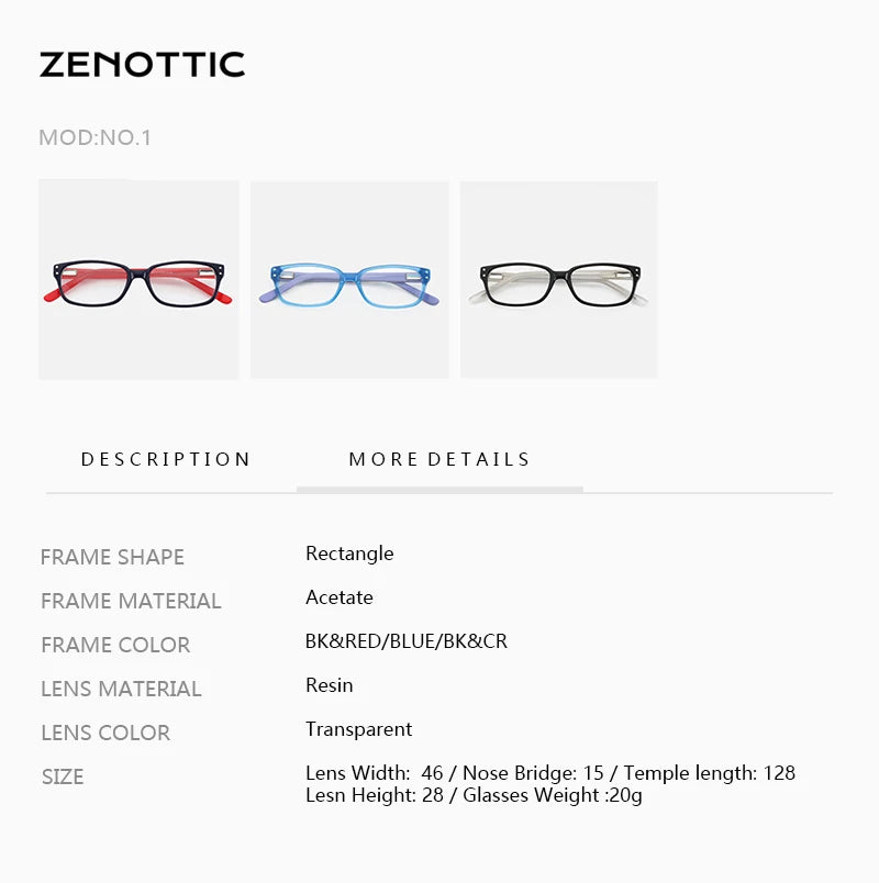 CowLost | zenottic-teenage-eyeglasses-frame-new-acetate-material-ultra-light-kids-glasses |4