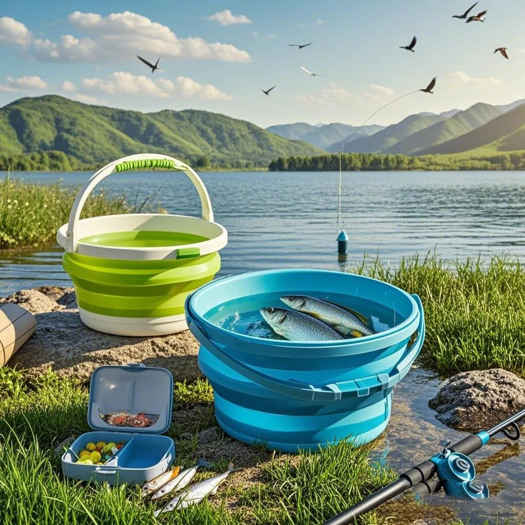 CowLost | portable-camping-toilets-product_id-17l-large-portable-folding-silicone-bucket-for-car-washing-fishing-camping-household-use |3