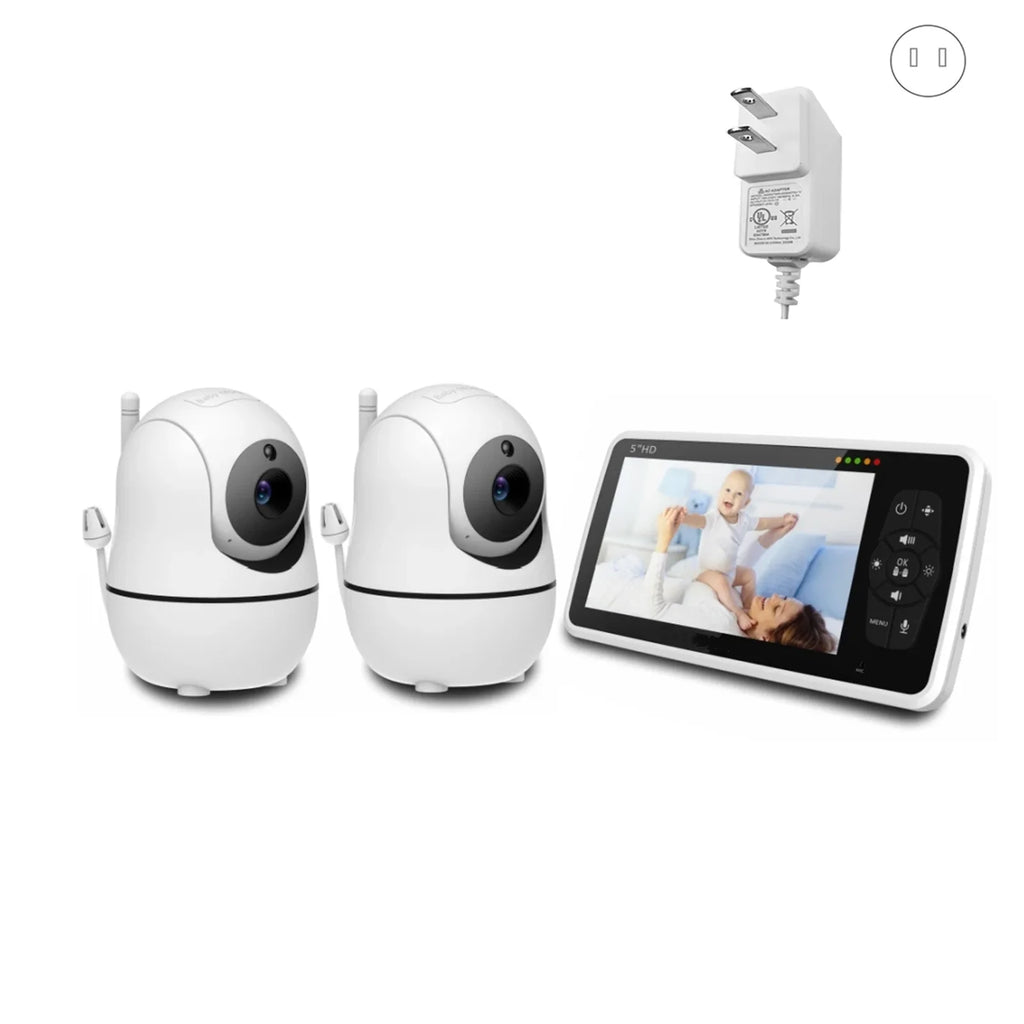 CowLost | baby-transport-accessories-babystar-5-inch-video-baby-monitor-with-two-cameras-audio-night-vision-and-4x-zoom |17