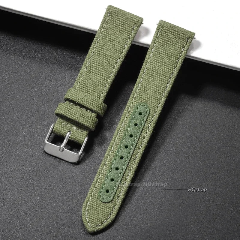 CowLost | product_id-20mm-22mm-nylon-canvas-leather-quick-release-military-watch-strap-replacement |10