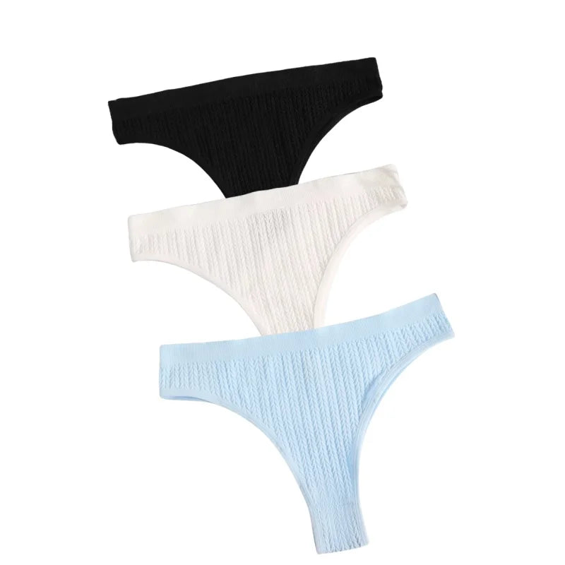 CowLost | product_id-3pcs-seamless-low-waist-women-s-stretch-briefs-solid-color-panties |25
