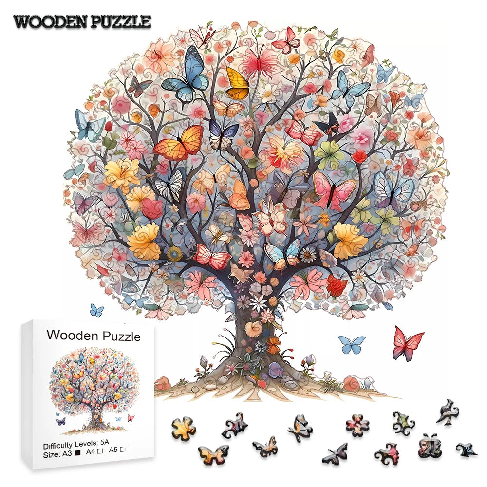 CowLost | product_id-handmade-wooden-tree-of-life-jigsaw-puzzle-irregular-design-christmas-birthday-gift |1
