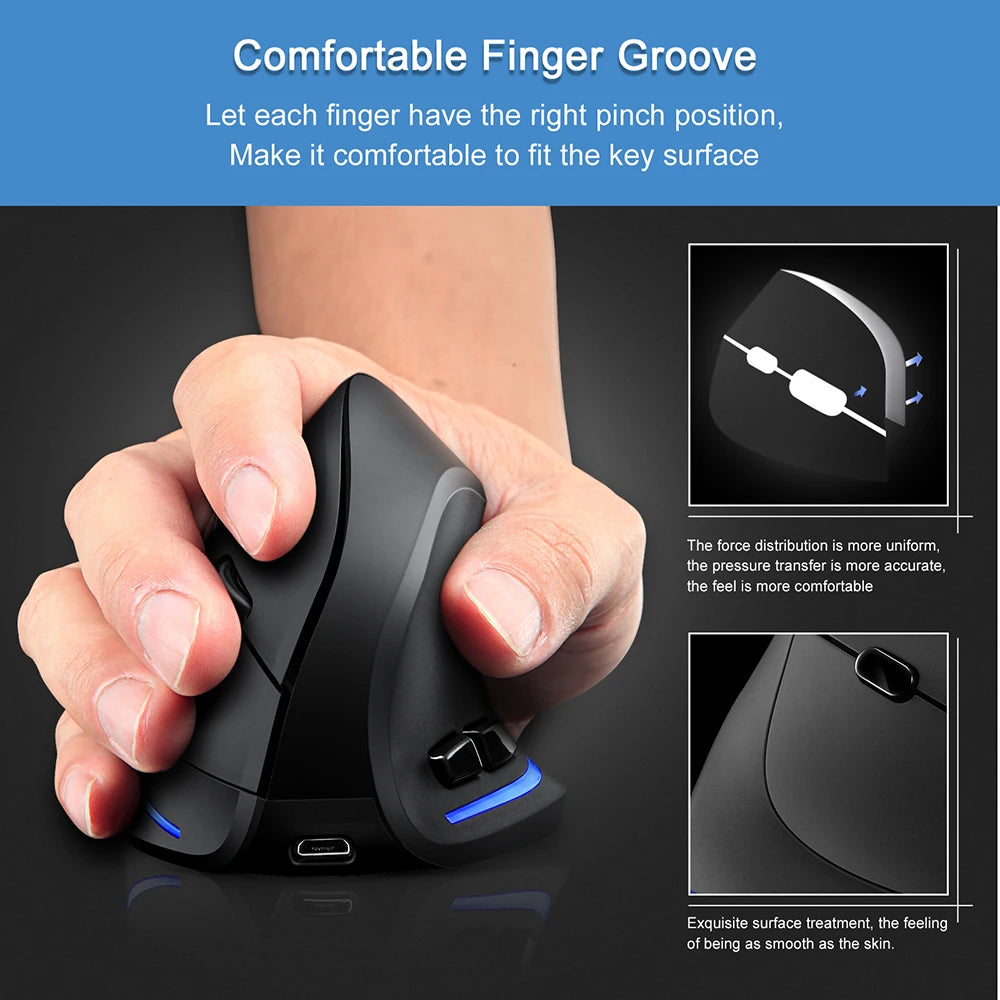 CowLost | lefon-wireless-vertical-mouse-rechargeable-ergonomic-mouse-rgb-optical-usb-game-mice-for-windows-mac-2400-dpi-2-4g-for-pubg-lol |3