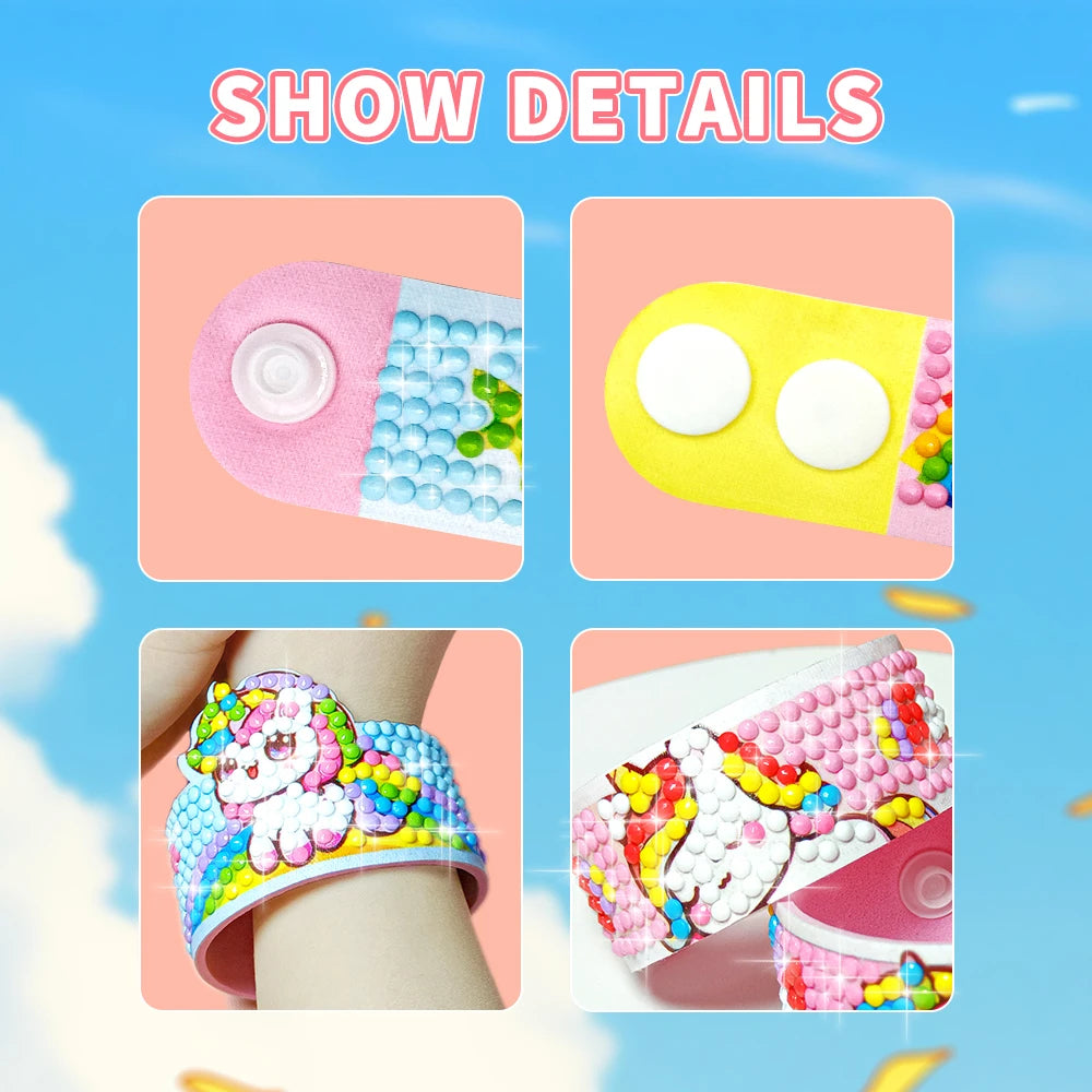 CowLost | product_id-diy-childrens-diamond-drawing-bracelet-kit-with-eva-wristband-gift |17