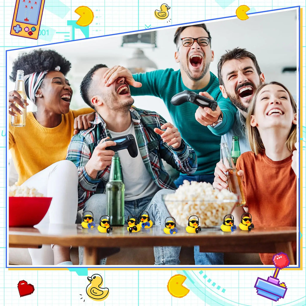 CowLost | product_id-video-game-party-favors-rubber-ducks-with-mini-headset-glasses-and-controllers-set |3