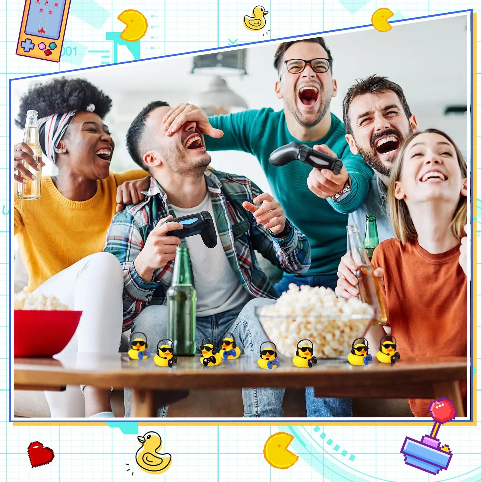 CowLost | product_id-video-game-party-favors-rubber-ducks-with-mini-headset-glasses-and-controllers-set |3