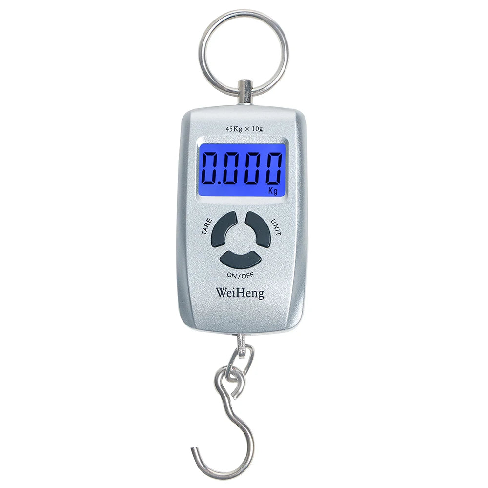 JUANJUAN 45kg Mini Digital Hanging Scale Portable Suitcase Fish Hook Weight Balance Kg Lb Oz Jin