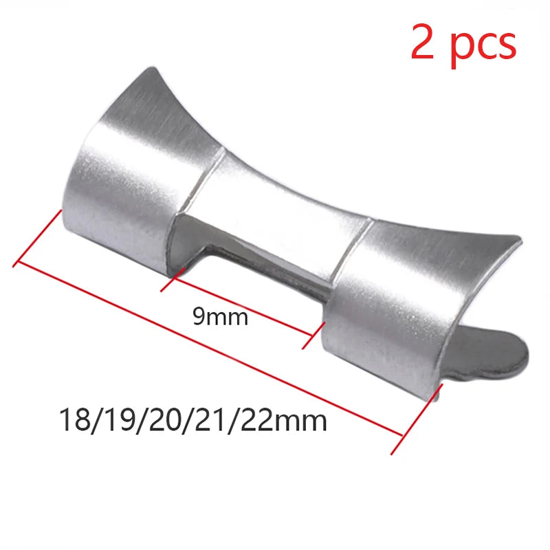 CowLost | product_id-stainless-steel-flat-curved-end-strap-connector-for-seiko-skx007-skx009-18-22mm-jubilee-oyster-bracelet |22