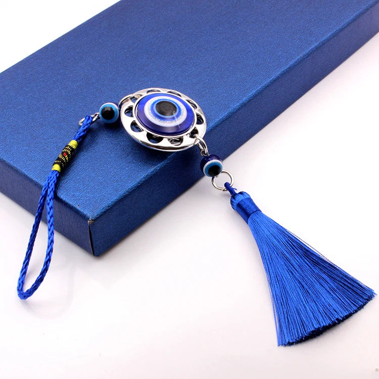 CowLost | product_id-blue-evil-eye-crystal-tassel-car-rearview-mirror-pendant-halloween-talisman-gift |16