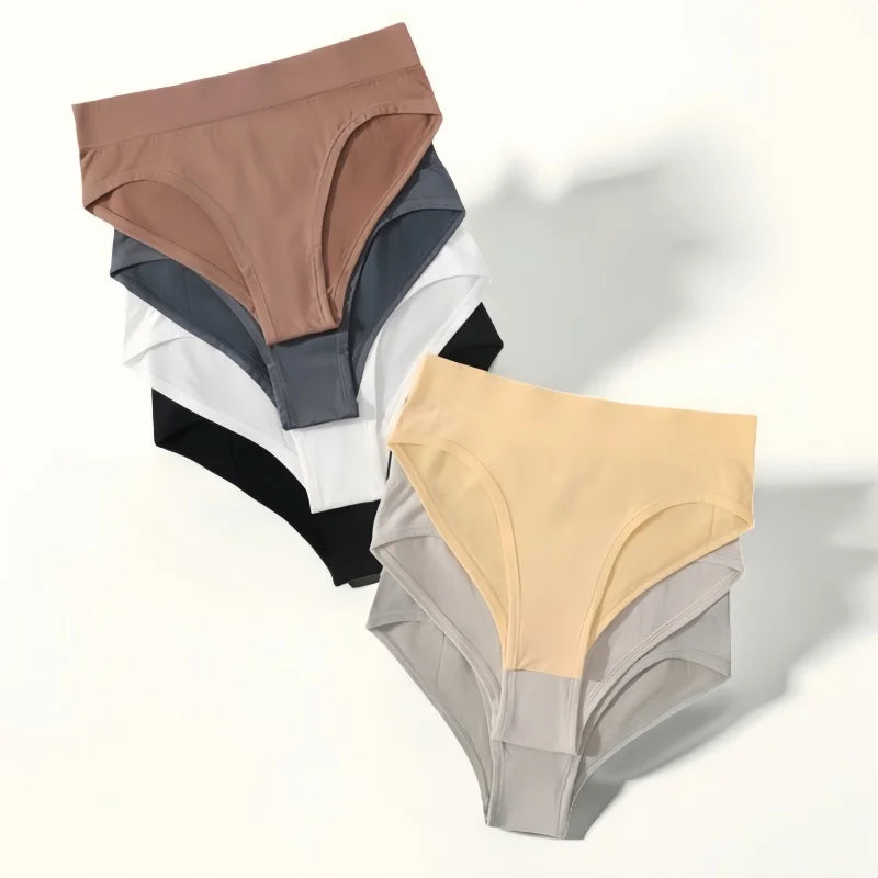 CowLost | product_id-3pcs-womens-high-rise-solid-color-briefs-panties-plus-size-s-3xl |3