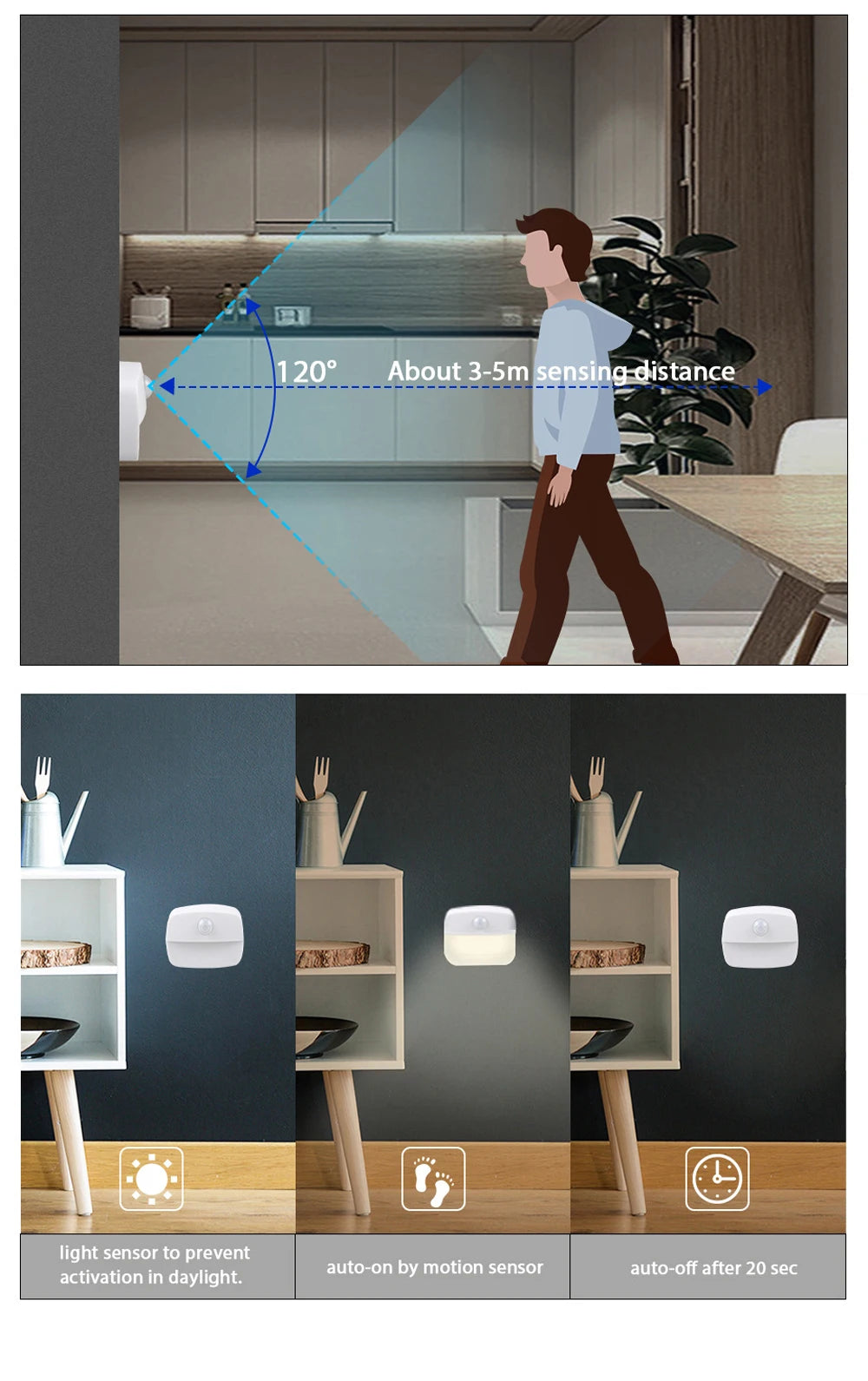 CowLost | motion-sensor-light-indoor-led-night-light-stick-on-nightlight-battery-operated-lights-for-hallway-stair-closet-bedroom-bathroom |14