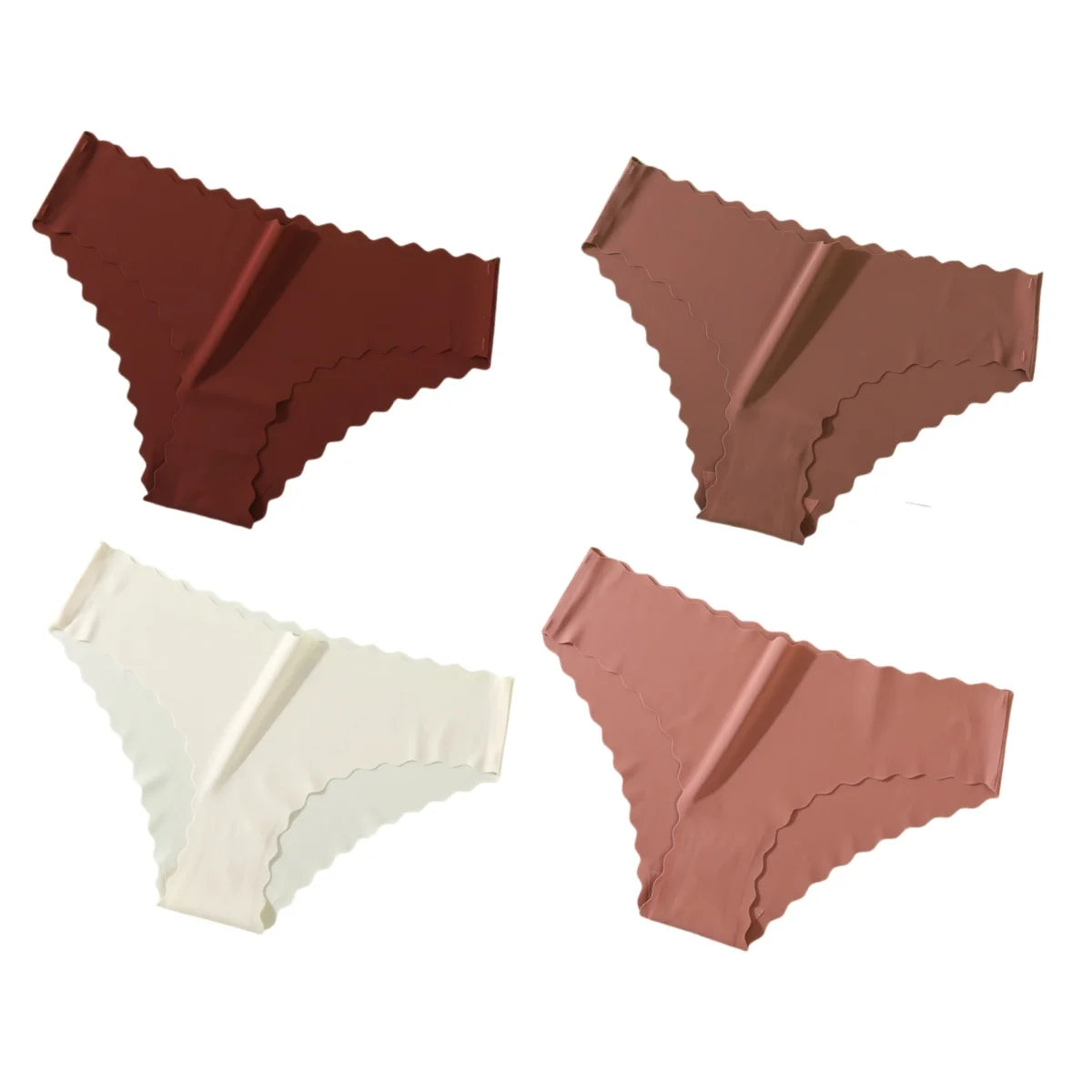 CowLost | product_id-4pcs-womens-mid-rise-seamless-ice-silk-briefs-xs-xl-no-show-solid-panties |21