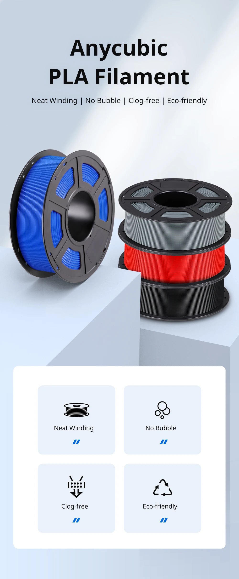 CowLost | anycubic-pla-filament-1-75mm-fdm-3d-printer-plastic-consumables-material-for-kobra-3-toy-diy-printing-filament |7