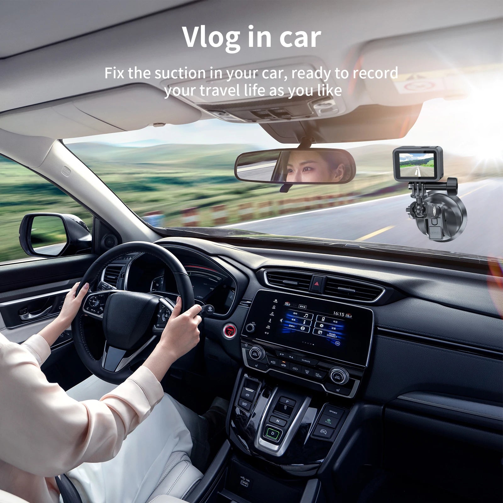 CowLost | telesin-car-phone-action-camera-holder-suction-cup-360-adjustable |3