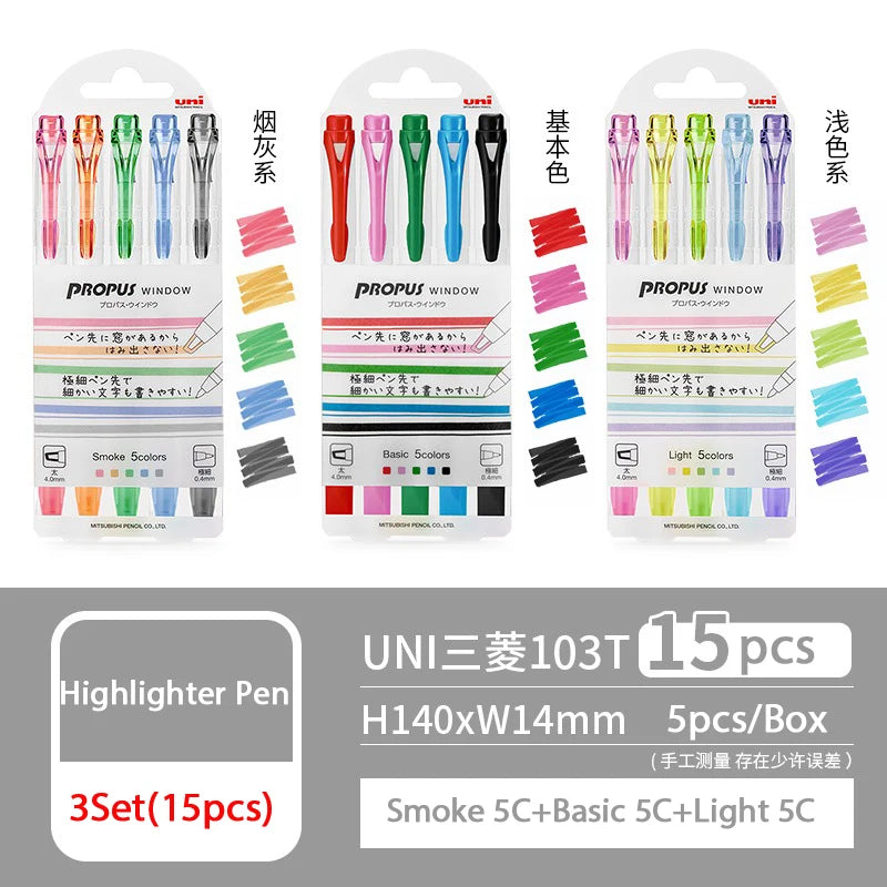 CowLost | product_id-japanese-uni-propus-window-highlighter-pen-103t-102t-double-head-no-smudging-art-marker |17
