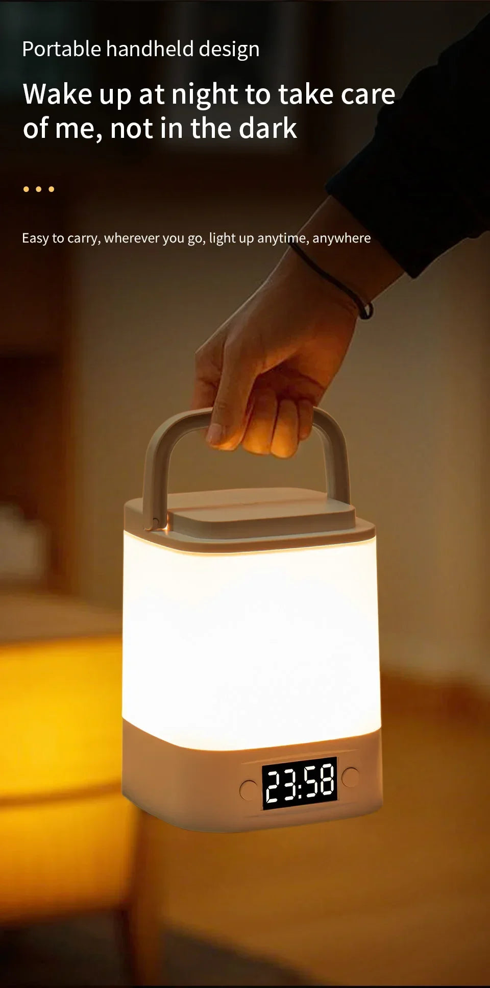 CowLost | product_id-rechargeable-touch-dimmable-led-night-lamp-with-remote-and-clock-display-eye-protection |10