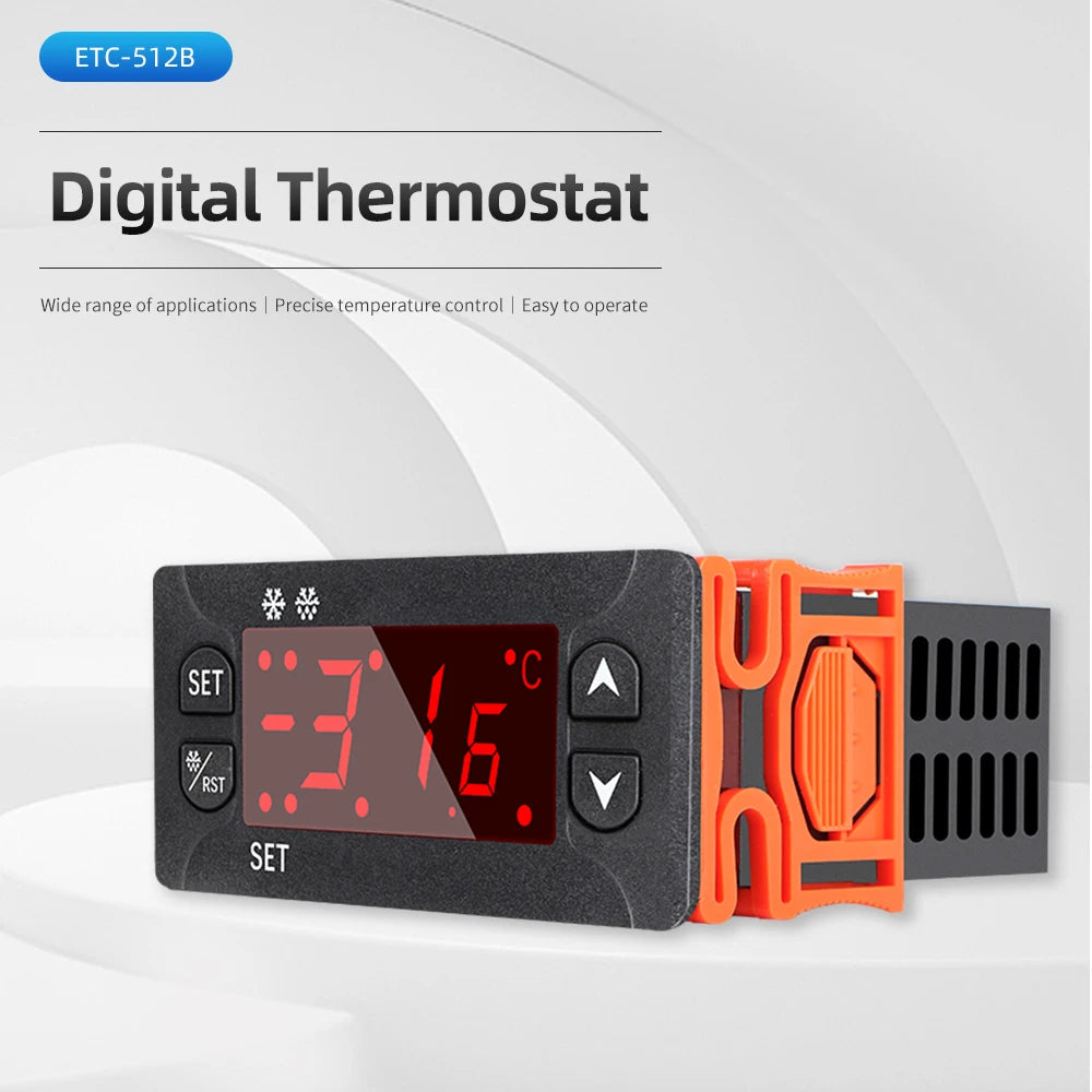 Digital Temperature Controller Thermostat AC 110V/220V DC 12-24V Relay LED Heating Cooling Thermoregulator