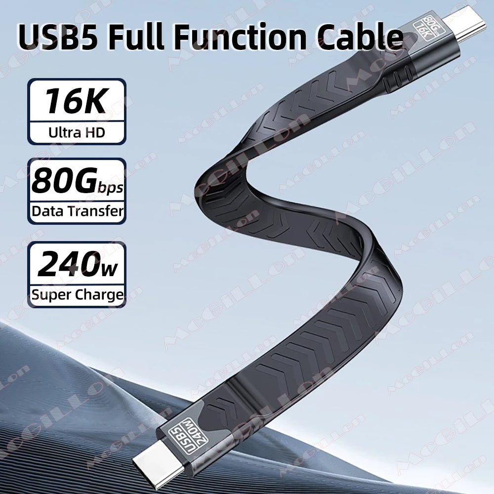 CowLost | product_id-usb5-usb-c-to-usb-c-data-cable-80gbps-240w-pd-short-for-thunderbolt-5-iphone-16-pro-max-ssd-laptop-power-bank |2