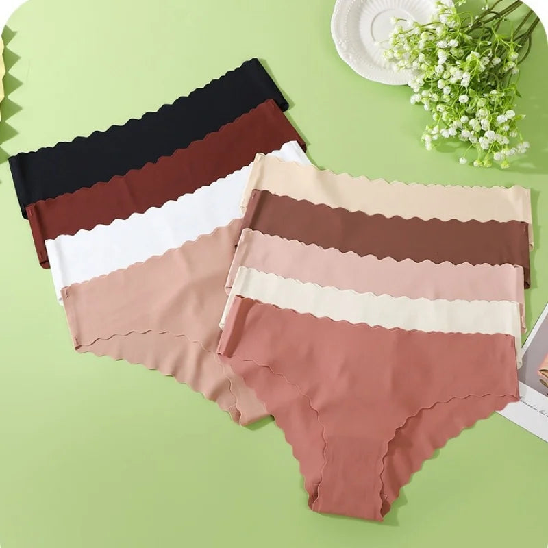 CowLost | 3pcs-set-ice-silk-panties-women-low-rise-briefs-female-underpants-invisible-underwear-sexy-lingerie-seamless-bottoms-xs-xl |6