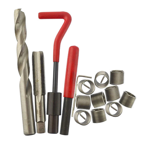 CowLost | 15-30pcs-metric-thread-repair-insert-kit-m5-m6-m8-m10-m12-m14-helicoil-car-pro-coil-tool-m14-1-5-thread-repair-insert-kit |1