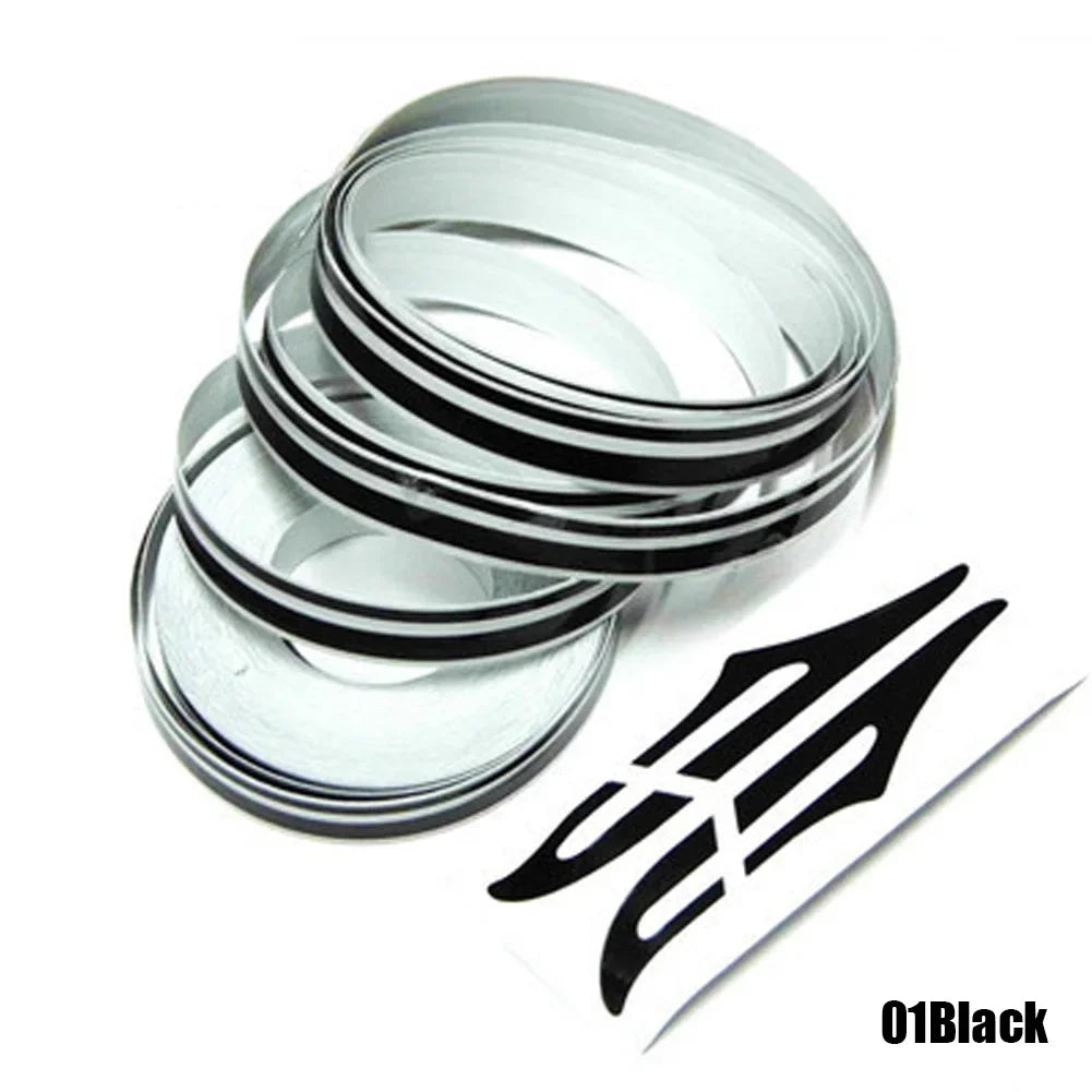 CowLost | 1pc-9-8m-1roll-car-waistline-body-decal-sticker-double-line-rubber-strip-fashion-personality-high-end-small-color-bar-auto-parts |14