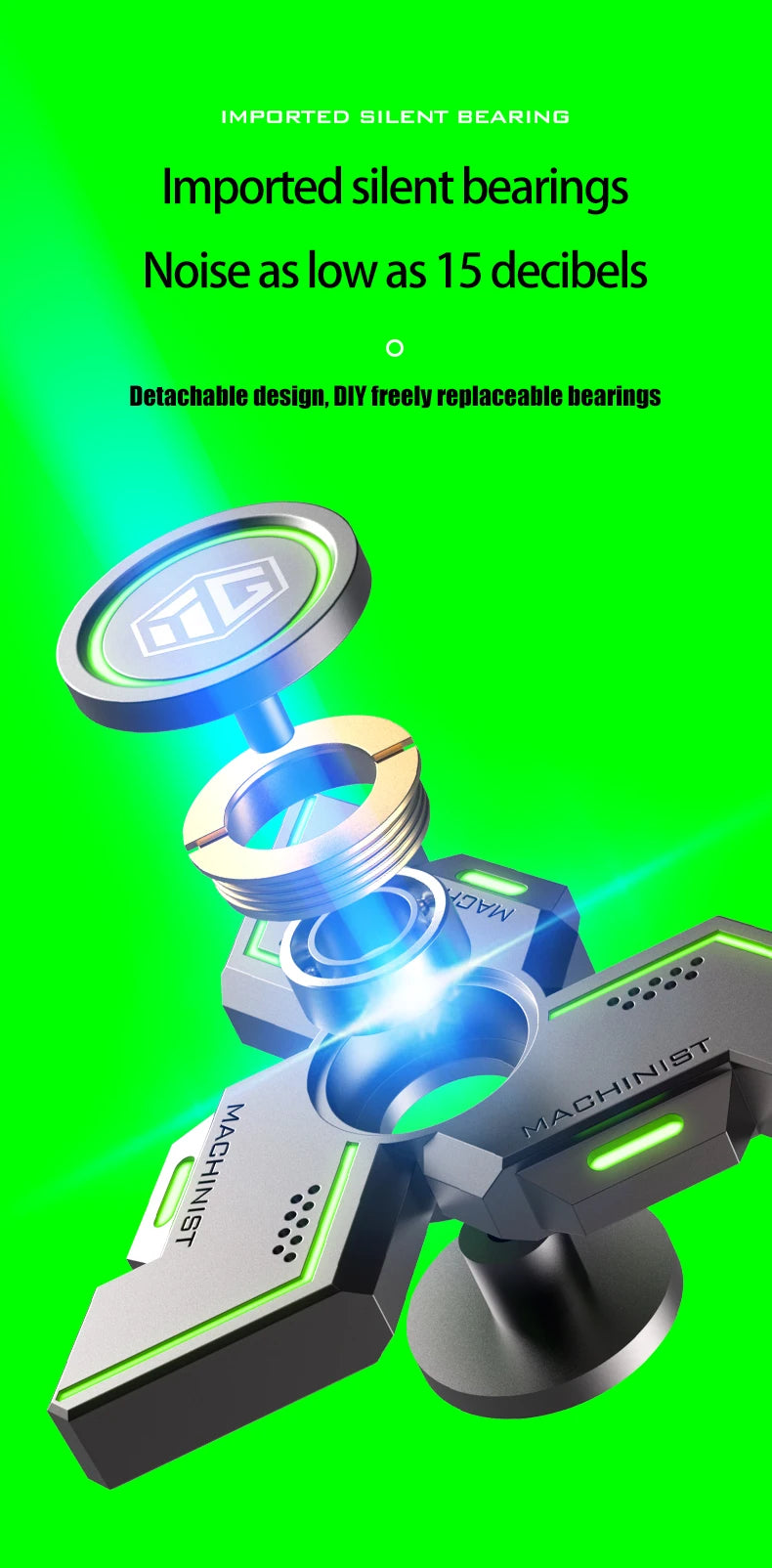 CowLost | user-stress-anxiety-adhd-relief-figets-toy-fidget-spinner-metal-alloy-gyro-luminous-hand-stress-relief-toy-boy-adults-gifts |11