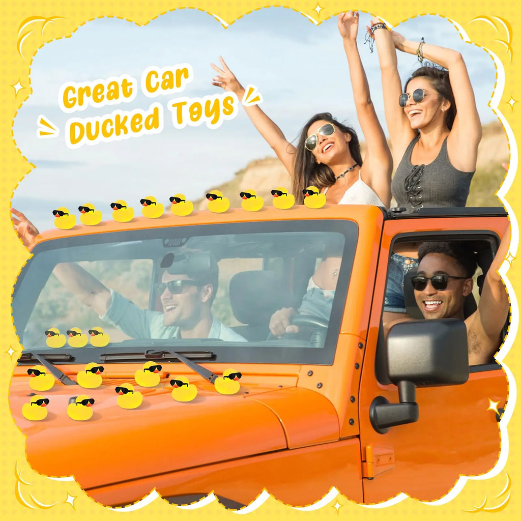 CowLost | product_id-10-200pcs-mini-rubber-duck-toys-with-sunglasses-squeak-float-party-favors-prizes-car-decor |6