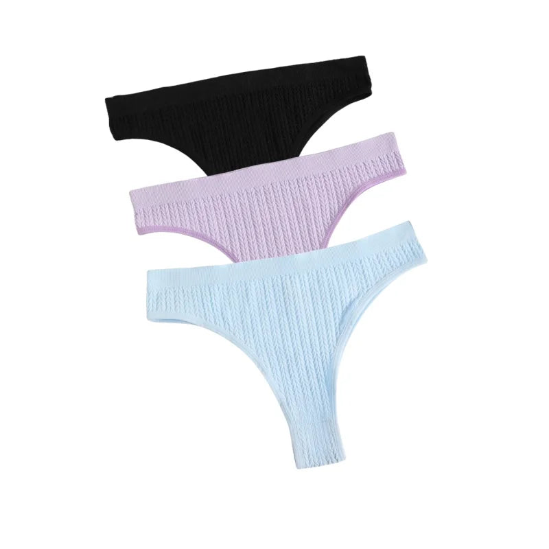 CowLost | product_id-3pcs-seamless-low-waist-women-s-stretch-briefs-solid-color-panties |22