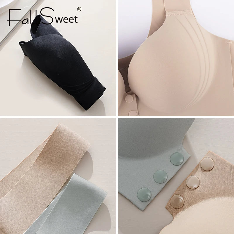 CowLost | product_id-fallsweet-wireless-front-buckle-push-up-seamless-sports-bra-for-women-large-size |4