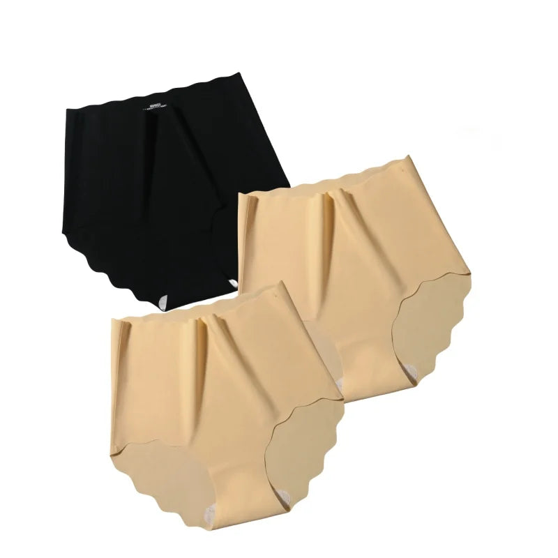 CowLost | product_id-3pcs-seamless-high-waist-women-s-invisible-ice-silk-briefs-m-xxl |16