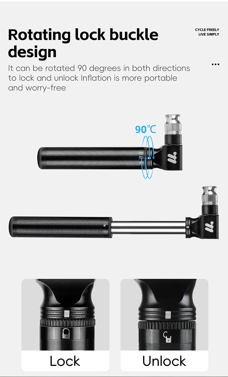 CowLost | sporting-goods-west-biking-mini-portable-bicycle-pump-130psi-for-presta-schrader-valve |13