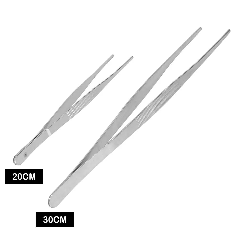 CowLost | product_id-stainless-steel-toothed-straight-bbq-food-tongs-20cm-30cm |5