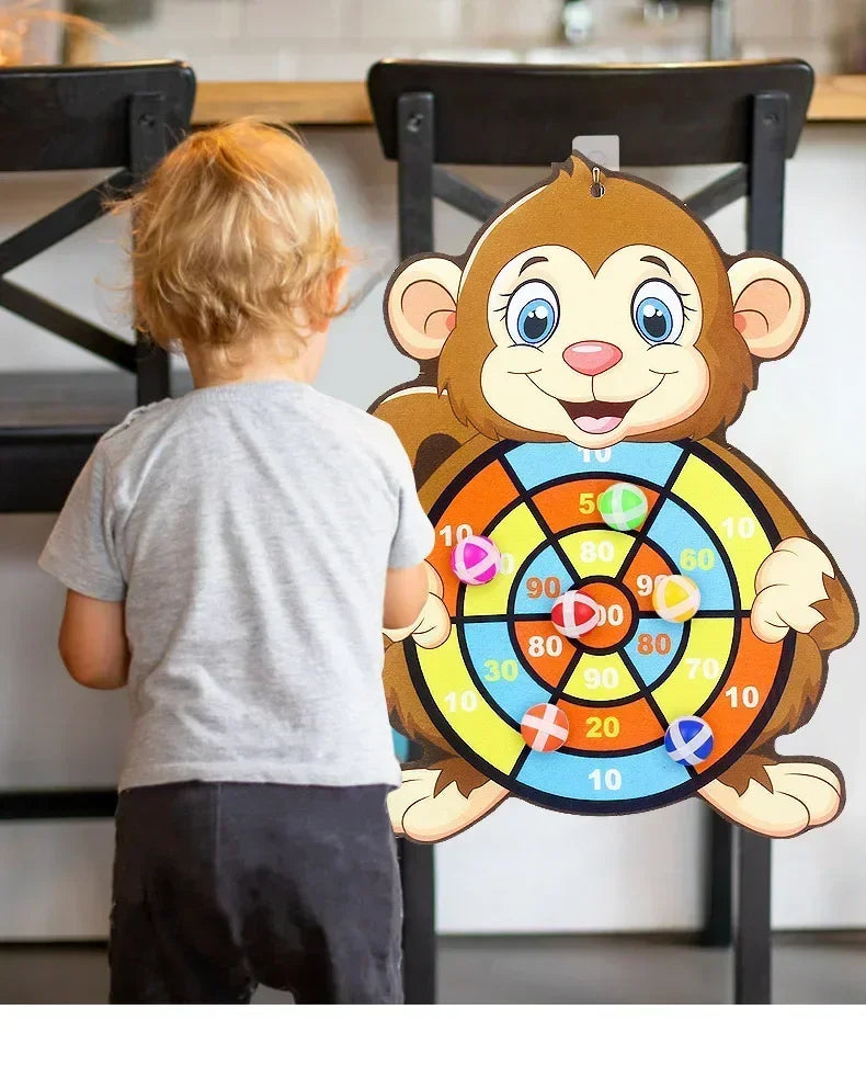Kids Educational Sticky Ball Dart Board Montessori Indoor Sports Toy Gift
