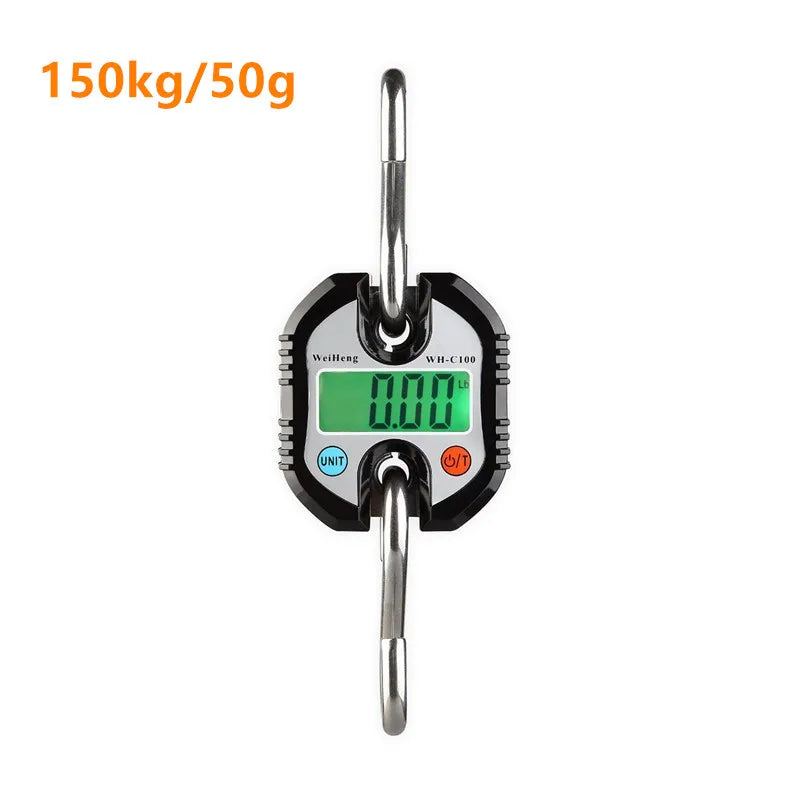 JUANJUAN Digital Crane Scale 300kg-500kg Heavy Duty Hanging Hook Portable Stainless Steel