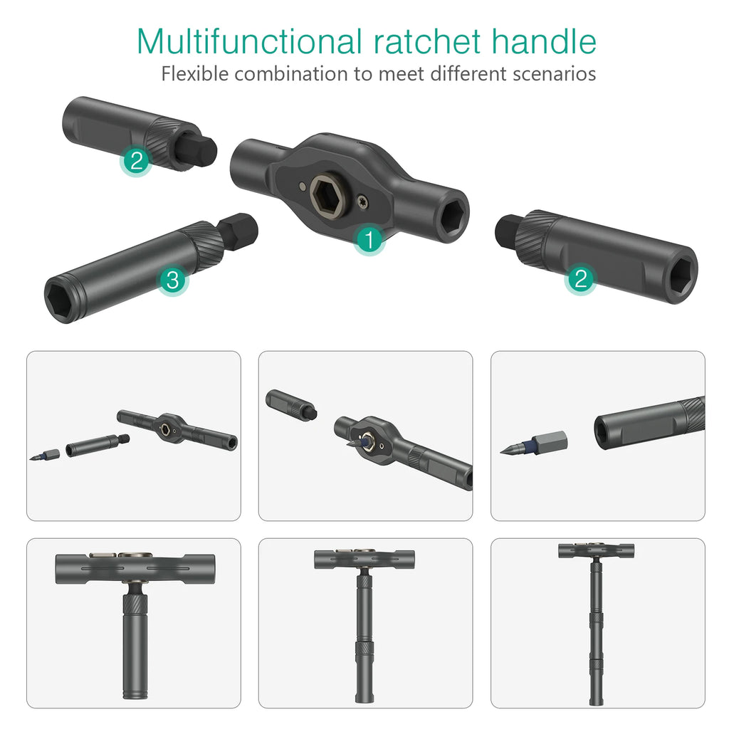 ORIA 42-in-1 Magnetic Ratchet Screwdriver Set with Detachable Handle for Computer Repair