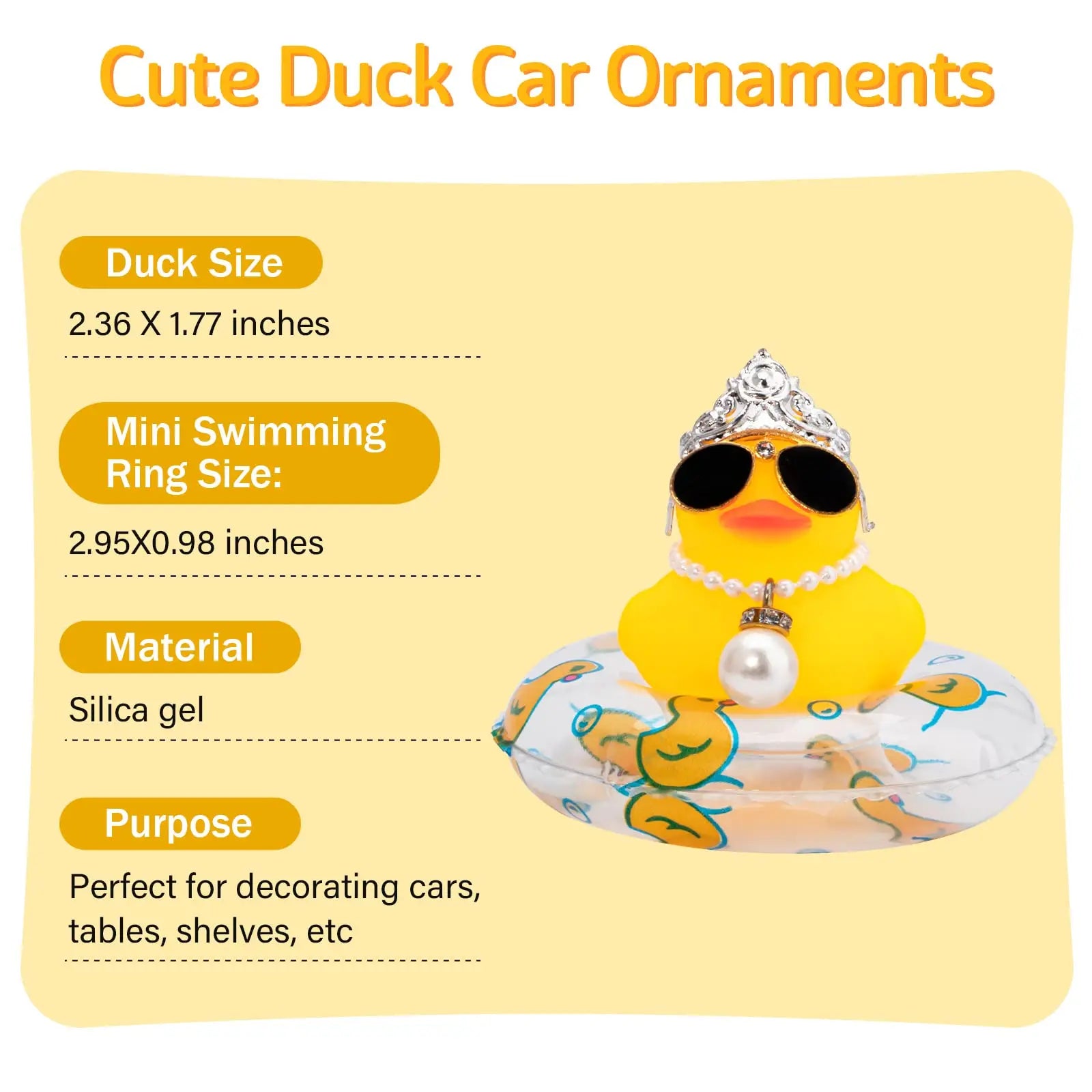 CowLost | product_id-car-rubber-duck-dashboard-ornament-with-pearl-necklace-and-crown-for-jeeps |2
