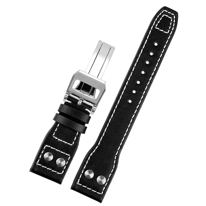 CowLost | product_id-iwc-pilot-cowhide-leather-watchband-20mm-21mm-22mm-folding-buckle-strap |12