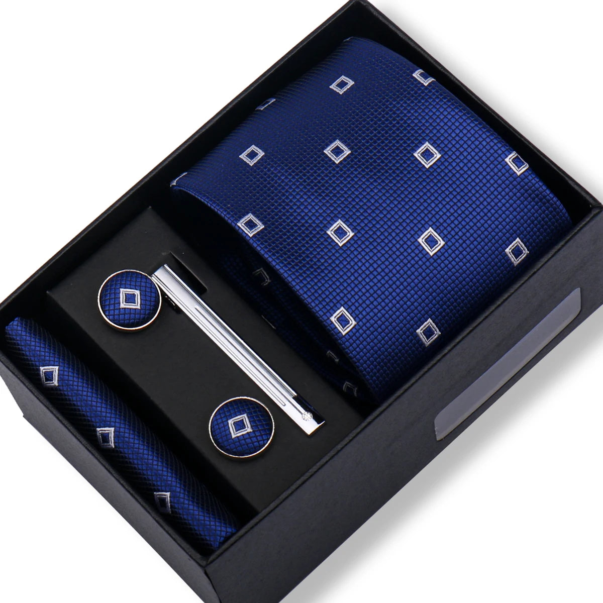 CowLost | tie-men-with-box-top-quality-business-ties-hanky-cufflink-set |90