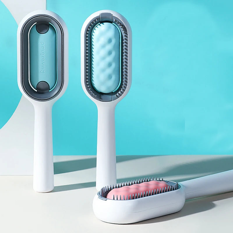 CowLost | pet-beds-double-sided-pet-hair-removal-brush-for-cat-and-dog-grooming |3