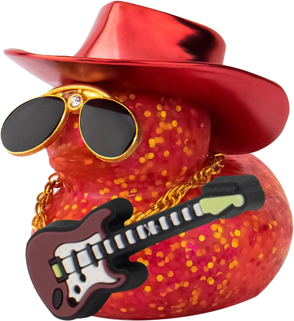 CowLost | product_id-laser-cowboy-hat-rubber-duck-car-dashboard-ornament-with-glasses-and-necklace |7