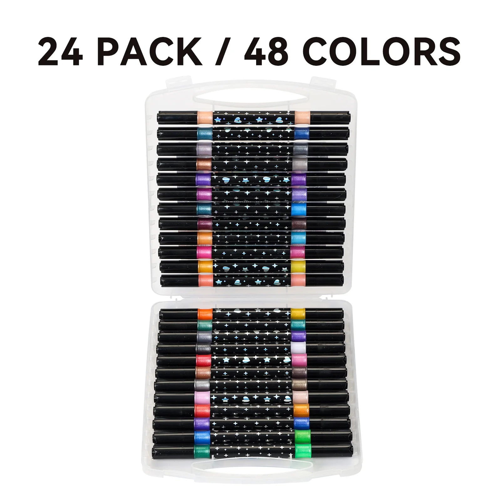 CowLost | product_id-48-dual-brush-tip-glitter-metallic-art-markers-set-48-colors-for-crafts-cards |7