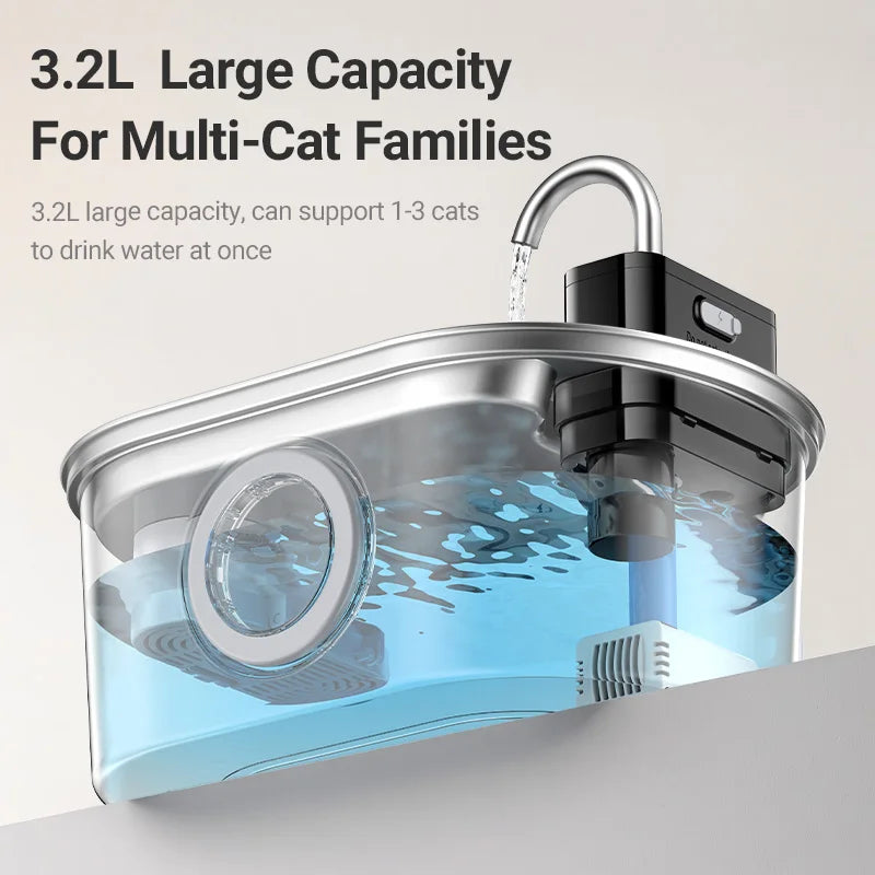 CowLost | cat-food-rojeco-stainless-steel-automatic-cat-water-fountain |5