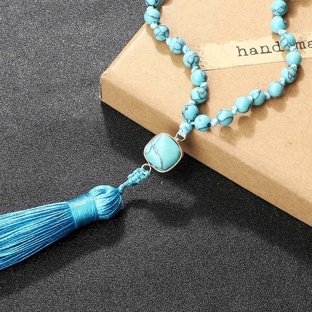 CowLost | handbags-natural-blue-pine-stone-108-beaded-mala-necklace |5