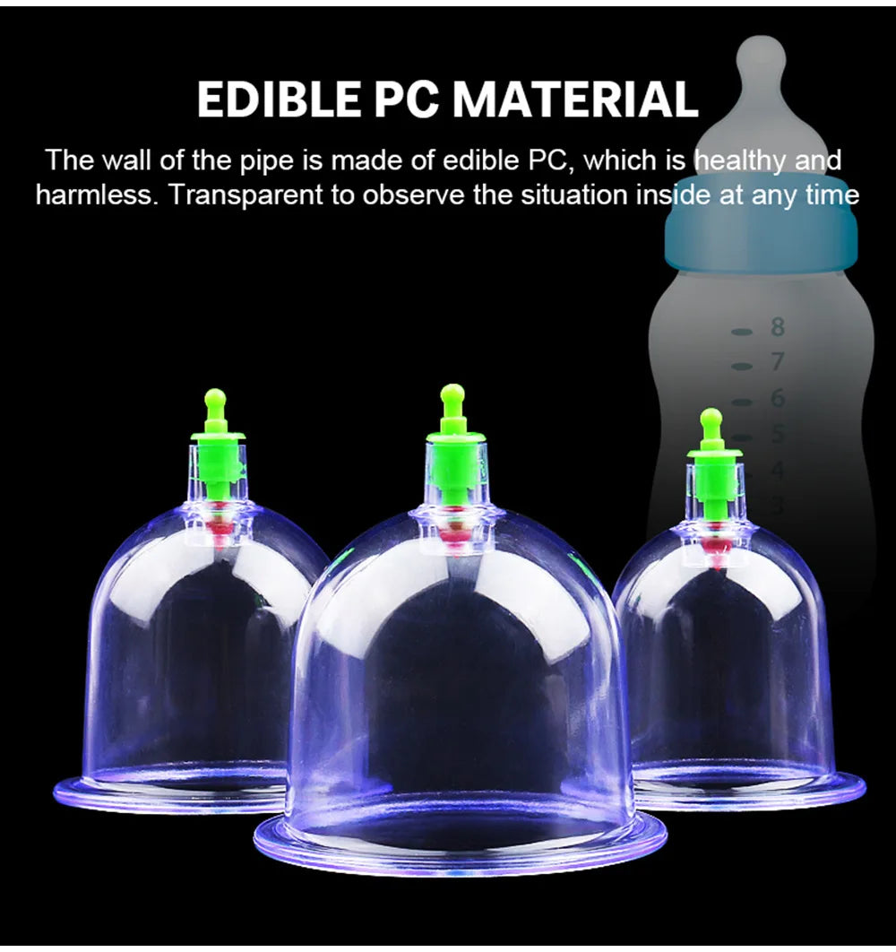 CowLost | 6pcs-vacuum-cupping-sets-with-pumping-gun-suction-cups-back-massage |10
