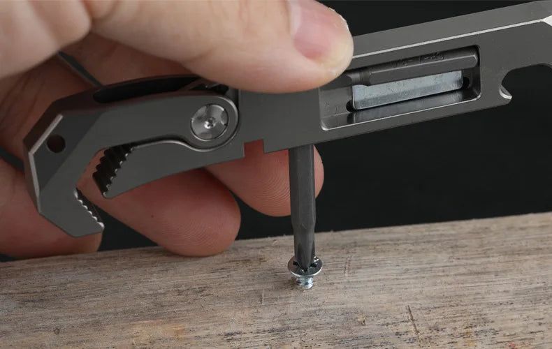 CowLost | tools-tc4-titanium-alloy-crowbar-edc-tool-set-with-screwdriver-wrench-and-eternal-pen-for-outdoor-camping-gift |36