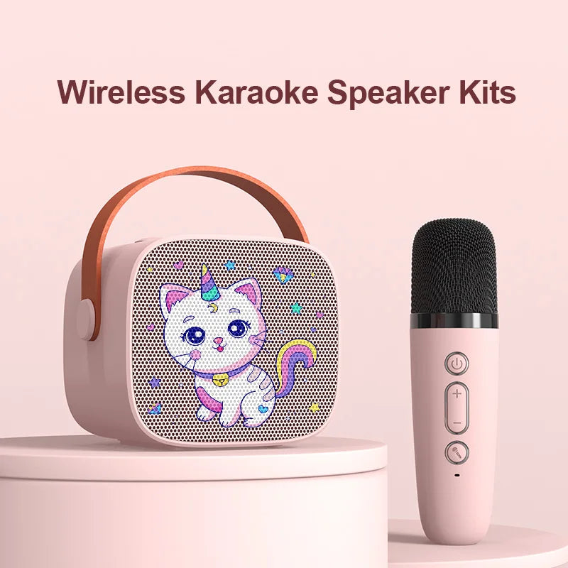 CowLost | game-timers-portable-mini-cartoon-cat-bluetooth-karaoke-speaker-with-microphone |2
