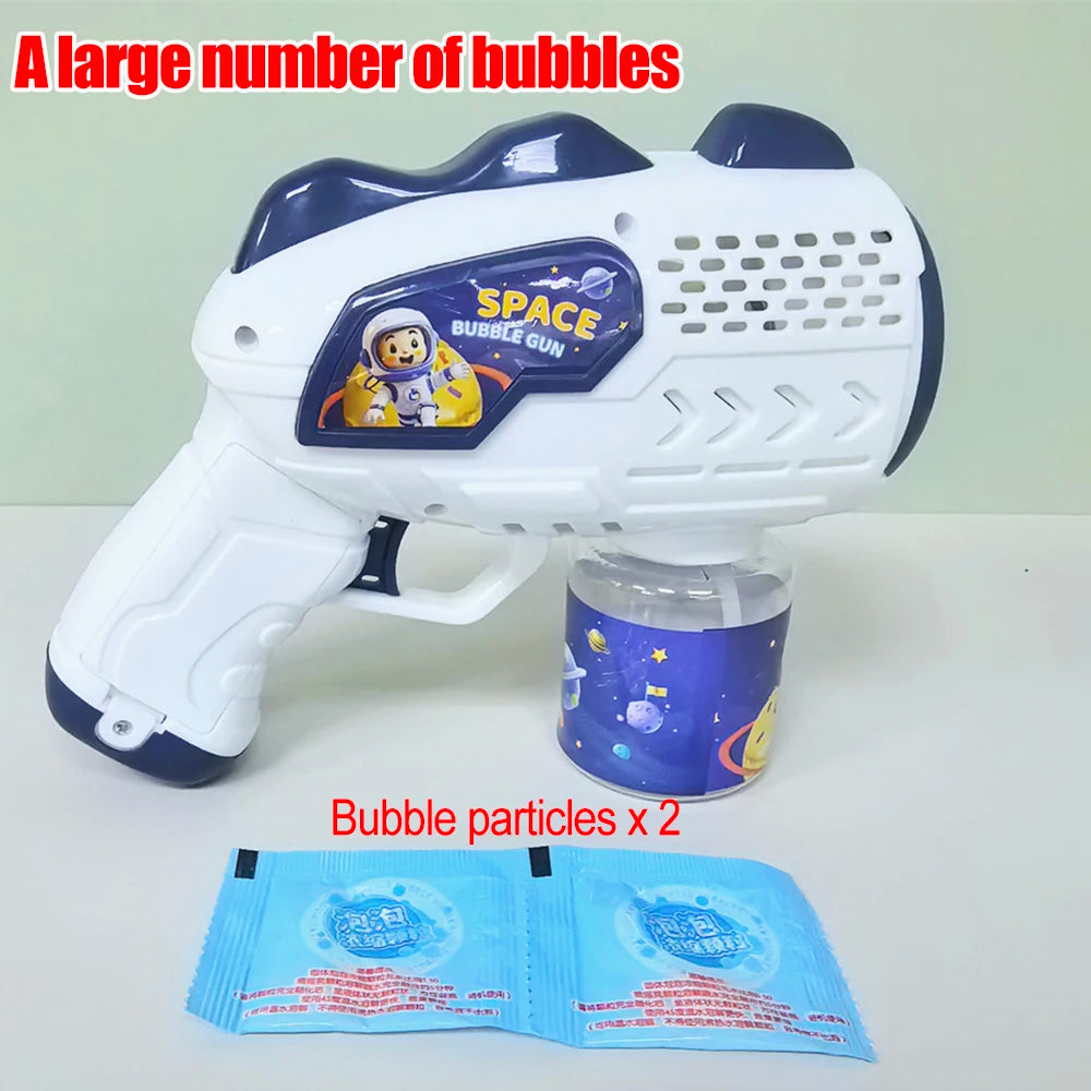 Space Astronauts Automatic Bubble Gun with Bubble Liquid Toy for Kids Gift