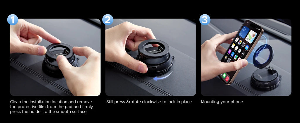 CowLost | ugreen-magnetic-car-phone-holder-dashboard-suction-cup-360 |14