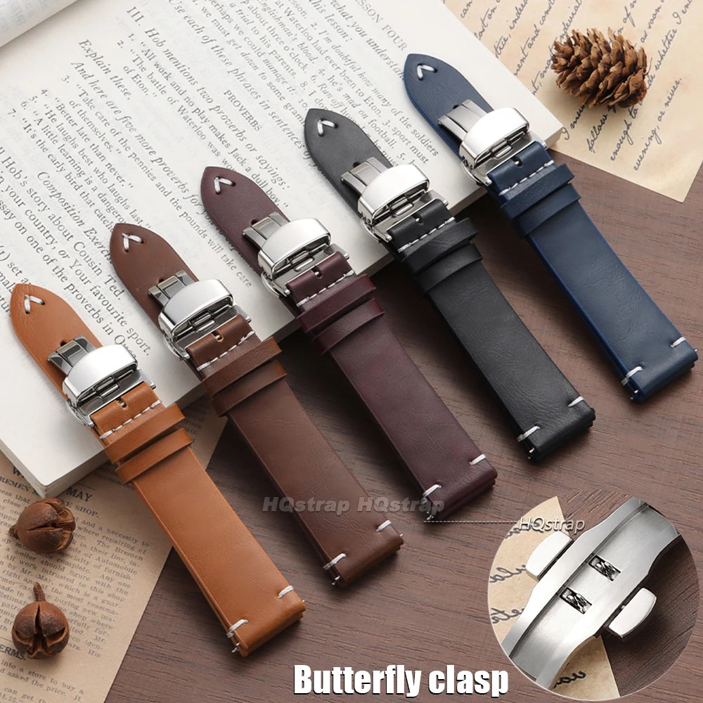 CowLost | bracelets-product_id-quick-release-cowhide-leather-watch-strap-18-22mm-for-omega-seiko-with-butterfly-buckle |7
